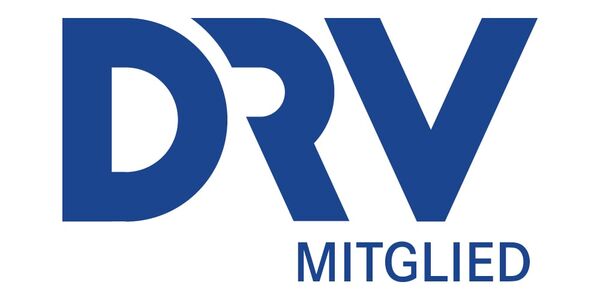 Logo des Deutschen Reiseverbands mit blauer Schrift und dem Wort „Mitglied“