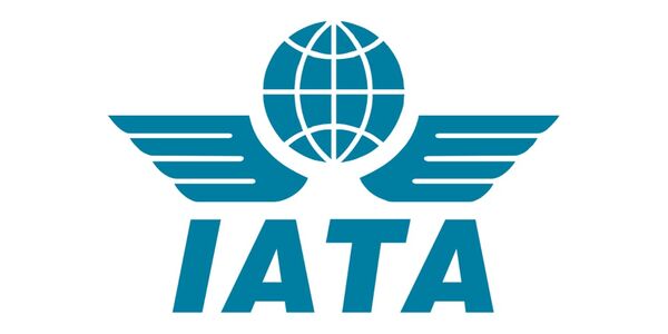 Logo der International Air Transport Association mit Globus und Flügeln